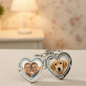 Heart Photo keychain